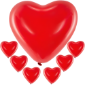 Balony lateksowe serca czerwone Walentynki 6szt - 1