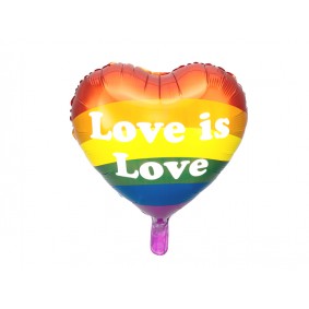 Balon foliowy Serce tęczowy PRIDE Love is Love - 1