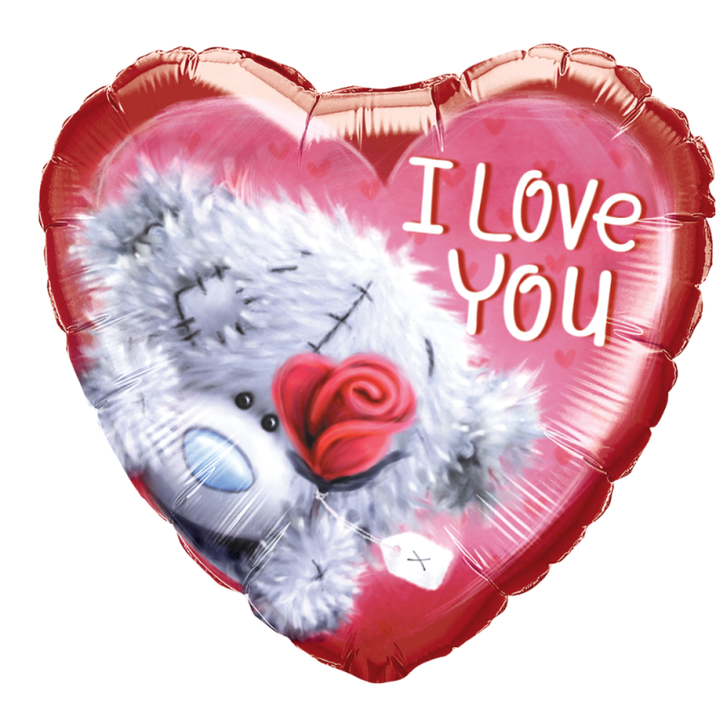 Balon foliowy serce niedźwiadek miś I Love You - 1