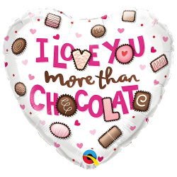 Balon foliowy I Love You more than Chocolate 46cm - 1