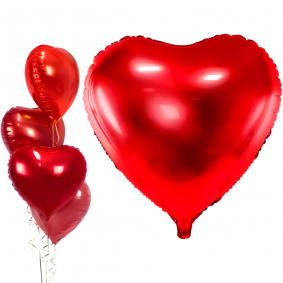 Balon foliowy duże serce czerwone Walentynki 73cm - 1