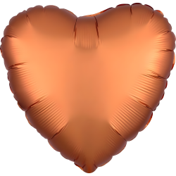 Balon foliowy serce rude miedziane Walentynki 45cm - 2