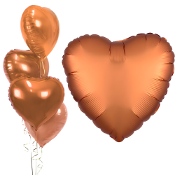 Balon foliowy serce rude miedziane Walentynki 45cm