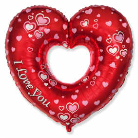Balon foliowy czerwone serce I Love You 86cm - 1