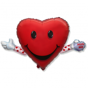 Balon foliowy usmiechnięte serce Love & Hug 103cm - 1