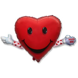 Balon foliowy usmiechnięte serce Love & Hug 103cm