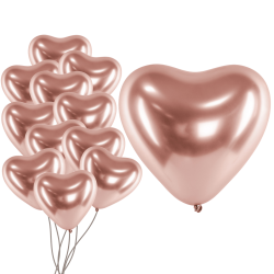Balony lateksowe glossy serca różowe 30cm 50szt