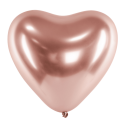 Balony lateksowe glossy serca różowe 30cm 50szt - 2