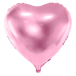 Balon foliowy metalizowany duże serce różowe 60cm - 1