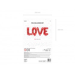 Balony foliowe baner napis LOVE czerwony 140cm - 3