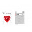 Balon foliowy duże serce czerwone Walentynki 60cm - 4