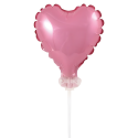 Balon foliowy na patyczku małe serce różowe 8cm - 1