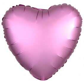 Balon foliowy w kształcie serca różowe 43 cm - 1