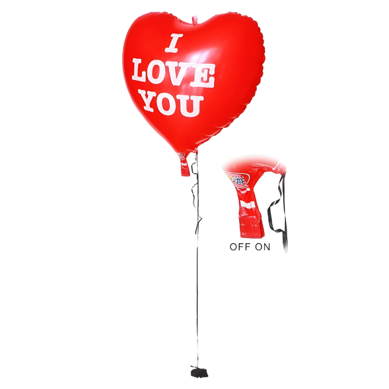 Balon foliowy czerwony serce LED Gigaloon 62cm - 2