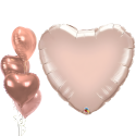 Balon foliowy duże serce różowe złoto XXL 90cm - 1