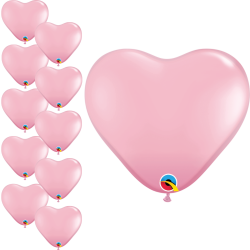 Balony lateksowe serce pudrowo różowe 10 szt
