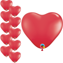 Balony lateksowe serce czerwone Walentynki 10szt - 1