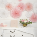 Rozety papierowe dekoracyjne pudrowy róż 3szt - 2