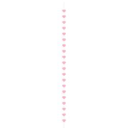 Girlanda baner serca pudrowo różowe Walentynki 3m - 1
