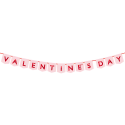 Baner girlanda wiszący różowy Valentines Day 150cm - 1