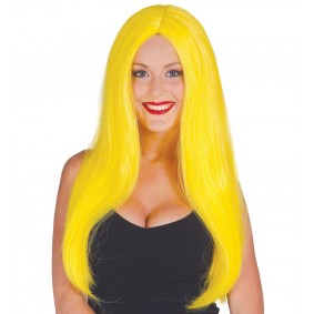Peruka żółta syntetyczna długie włosy damska - 1