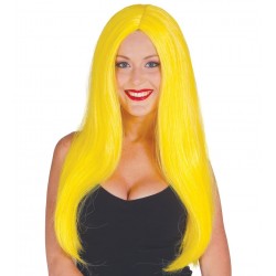 Peruka żółta syntetyczna długie włosy damska