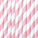 Rurki słomki papierowe w różowo-białe paski 10szt - 1