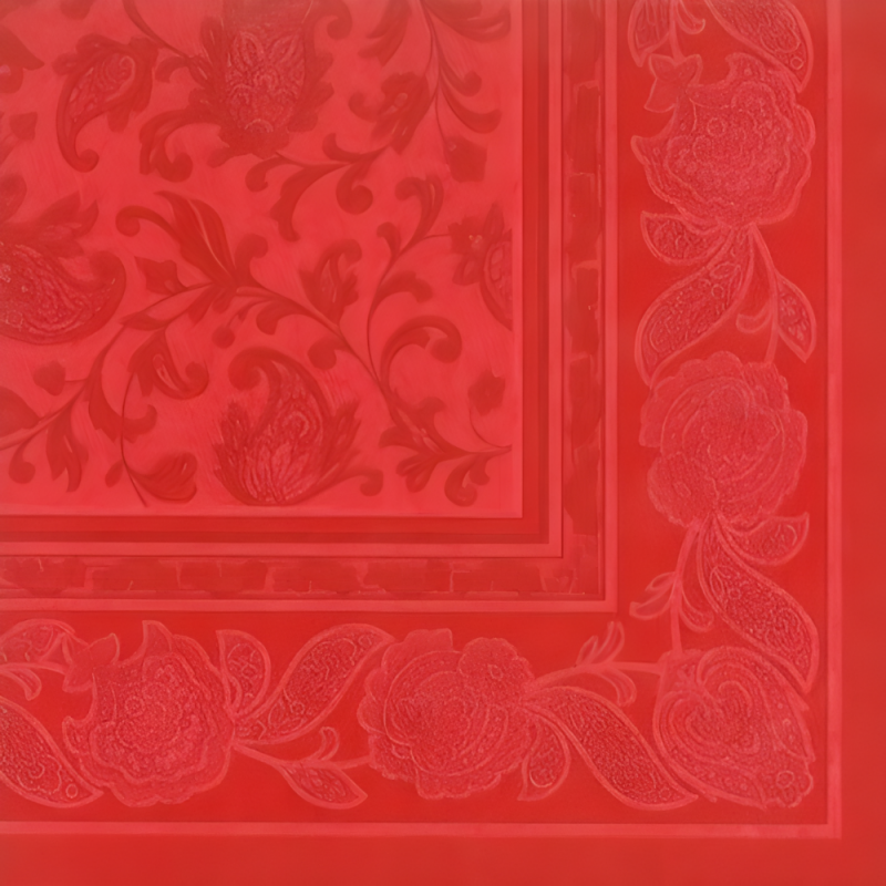 Serwetki papierowe czerwone w ornamenty 50szt - 4