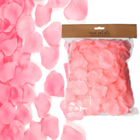 Płatki róż konfetti w woreczku różowe 100 sztuk - 1