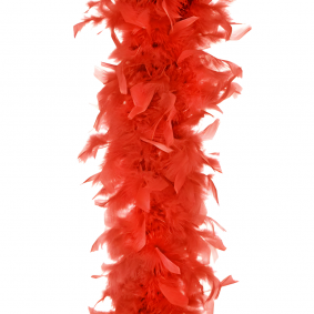 Długi łańcuch boa z piór czerwony rekwizyt 180cm - 1