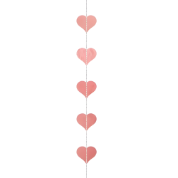 Girlanda baner serca różowe złoto Walentynki 3m - 3