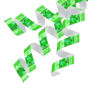 Serpentyna holograficzna metaliczna zielona 4m - 3