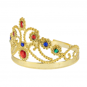 Korona księżniczki z kolorowymi klejnotami złota - 1
