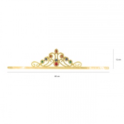 Korona księżniczki z kolorowymi klejnotami złota - 2