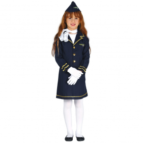 Strój dla dzieci granatowy mundur Mała Stewardessa - 1