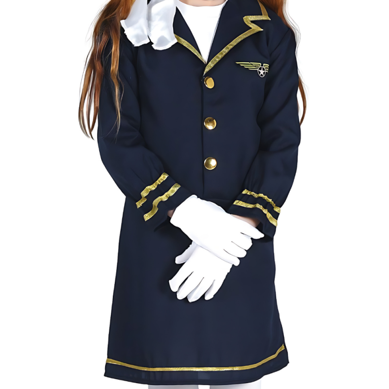 Strój dla dzieci granatowy mundur Mała Stewardessa - 3