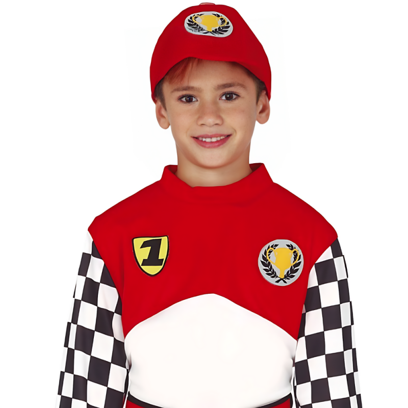 Strój dla dzieci czerwony Kierowca Formuły 1 - 4