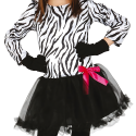 Strój dla dzieci Zebra czarno-biała sukienka - 2