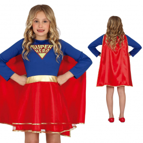 Strój kostium dla dzieci Superbohaterka z peleryną - 1