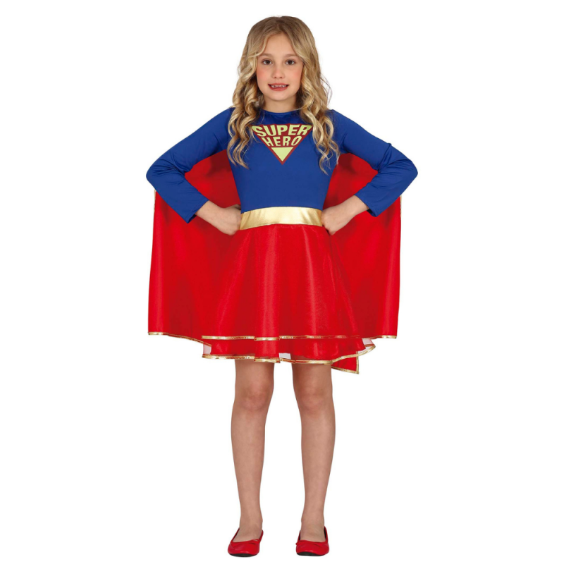 Strój kostium dla dzieci Superbohaterka z peleryną - 2