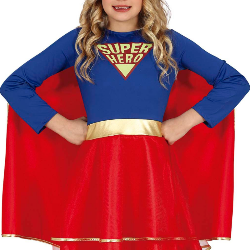 Strój kostium dla dzieci Superbohaterka z peleryną - 4