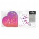 Serwetki papierowe różowo-fioletowe Love 10szt - 2