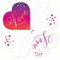 Serwetki papierowe różowo-fioletowe Love 10szt - 3