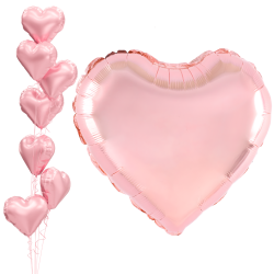 Balon foliowy serce różowe złoto Walentynki 45cm - 1
