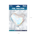 Balon foliowy serce holograficzne Walentynki 45cm - 3