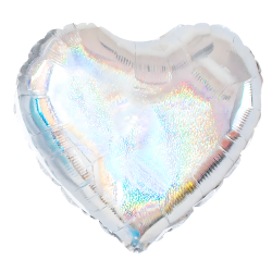 Balon foliowy serce holograficzne Walentynki 45cm - 2