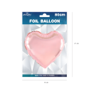 Balon foliowy duży serce rosegold Walentynki 80cm - 2