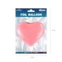 Balon foliowy serce jasnoróżowe Walentynki 45cm - 3