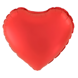 Balon foliowy serce czerwone mat Walentynki 45cm - 2