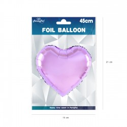 Balon foliowy serce jasnofioletowy Walentynki 45cm - 3